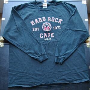 Hard Rock Cafe Toronto 1971 Black Long Sleeve Shirt XXL